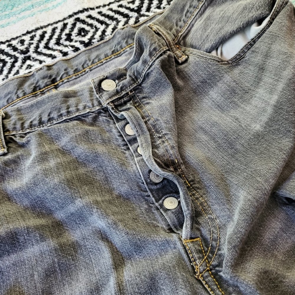 Vintage Faded 501 Black Levi's Jeans Button Fly